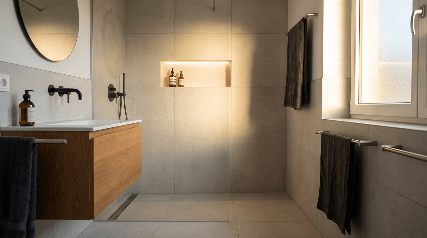 Badsanierung Neu-Isenburg – modernes Bad mit bodengleicher Dusche